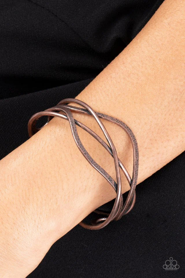 Paparazzi Fierce Fusion Copper Bracelet