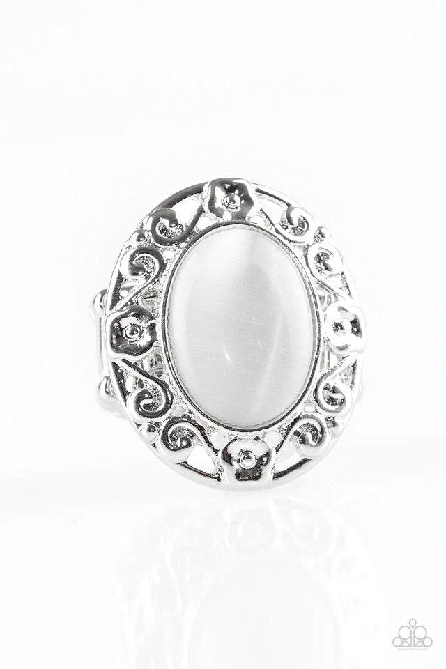 Moonlit Marigold - White Ring -Paparazzi