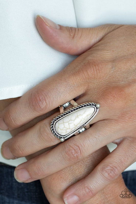 Paparazzi Ring ~ Pioneer Plains - White