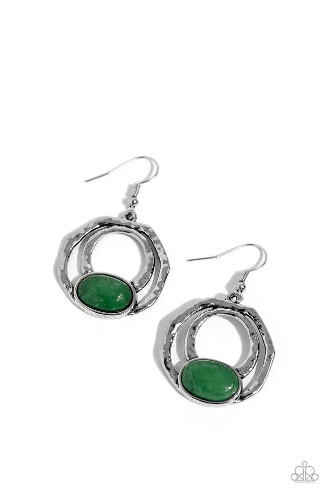 Paparazzi Earring ~ Terrestrial Retreat - Green