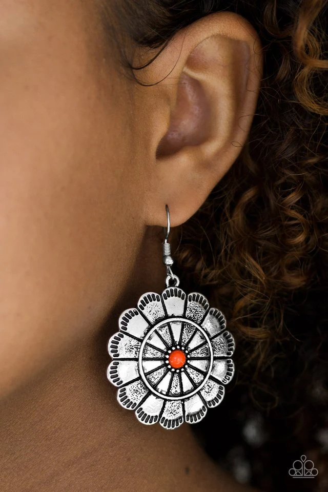 I’m No Wallflower - Orange - Paparazzi Earrings