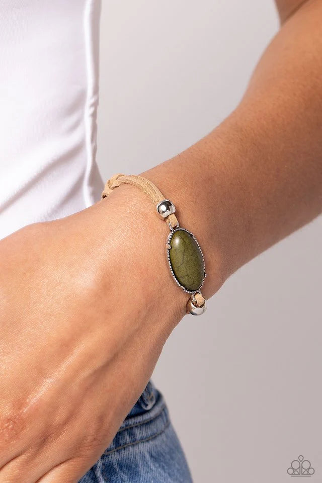 Paparazzi Bracelet ~ Desertscape Drive - Green Urban