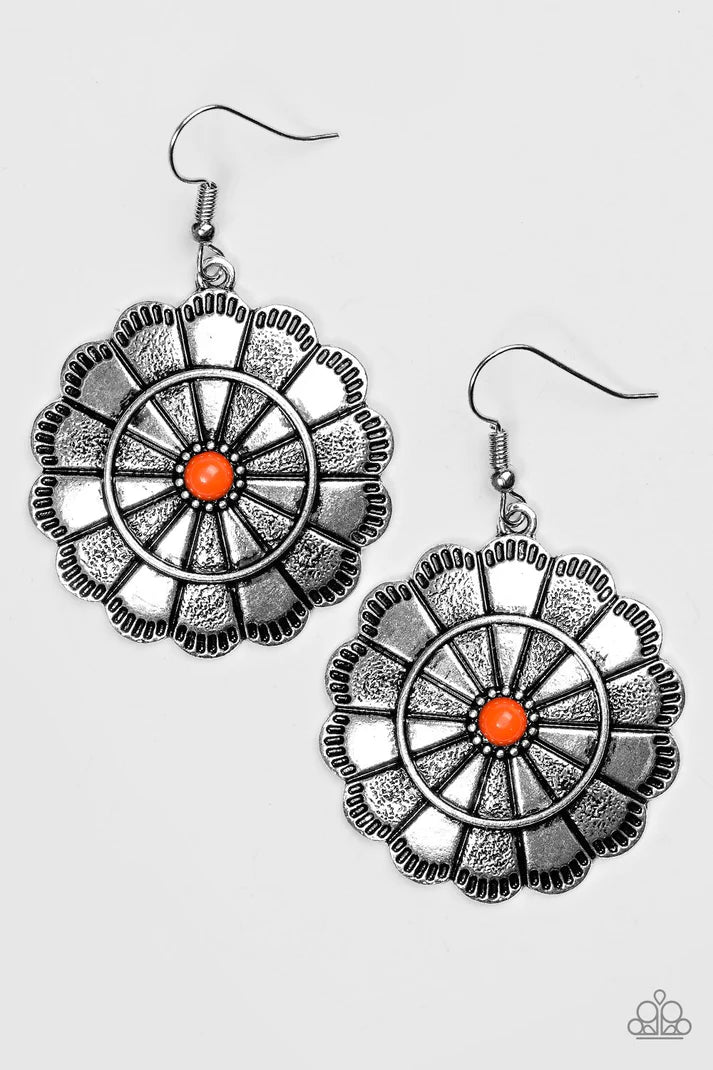 I’m No Wallflower - Orange - Paparazzi Earrings