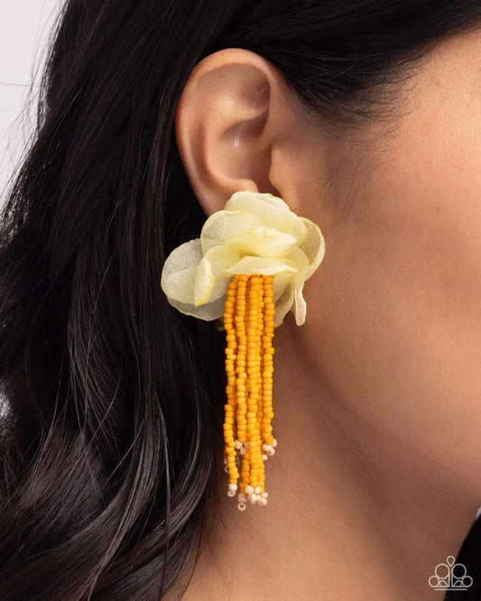 Paparazzi Earring ~ Cinderella Charisma - Orange