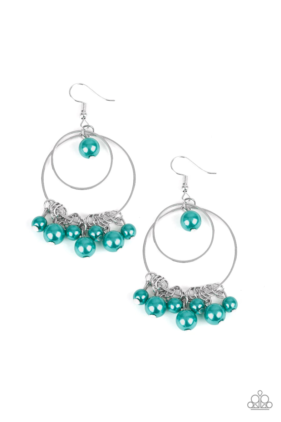 New York Attraction Teal-Green - Paparazzi Earrings