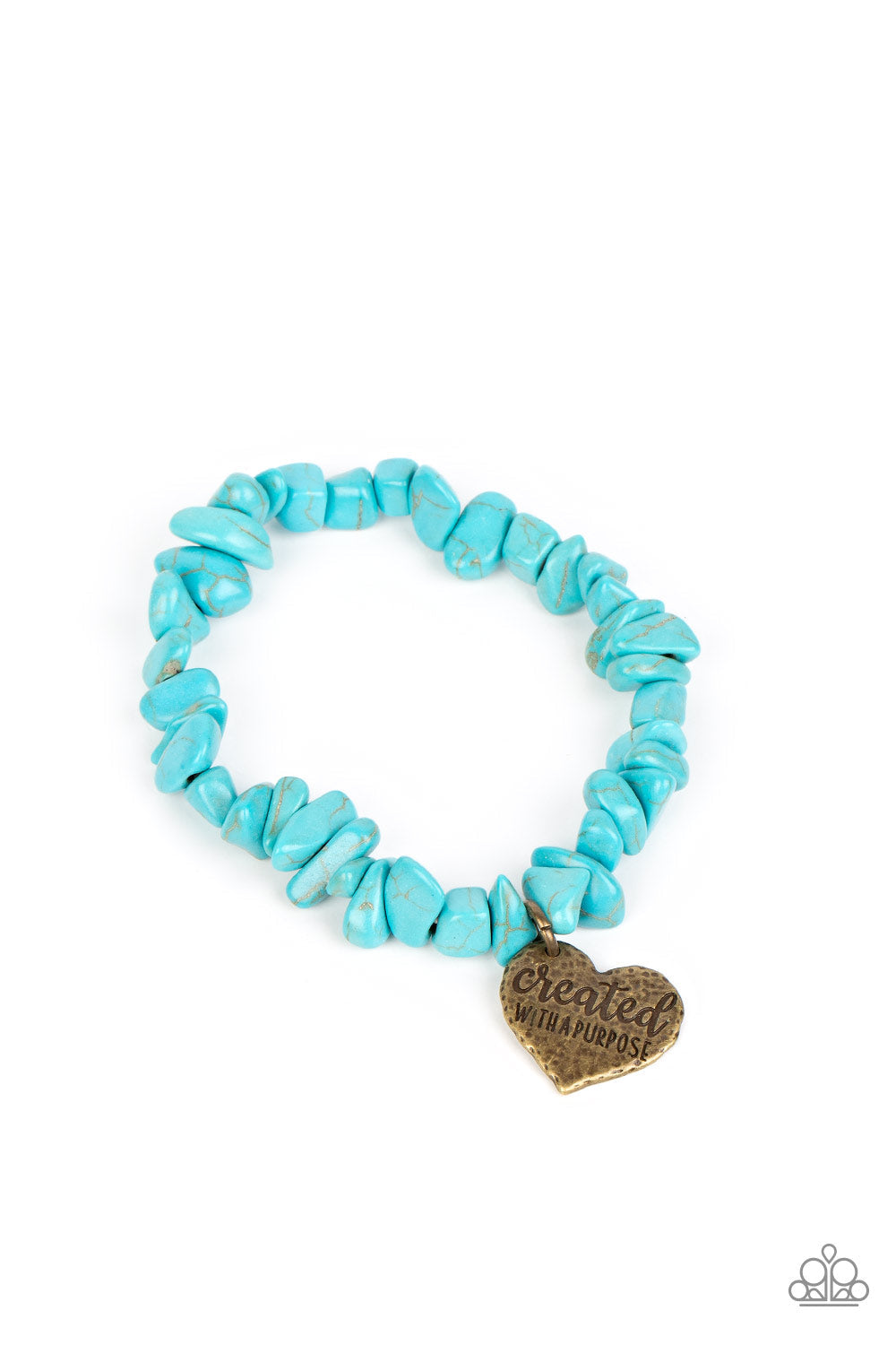 Paparazzi Stony-Hearted Bracelet (Turquiose)