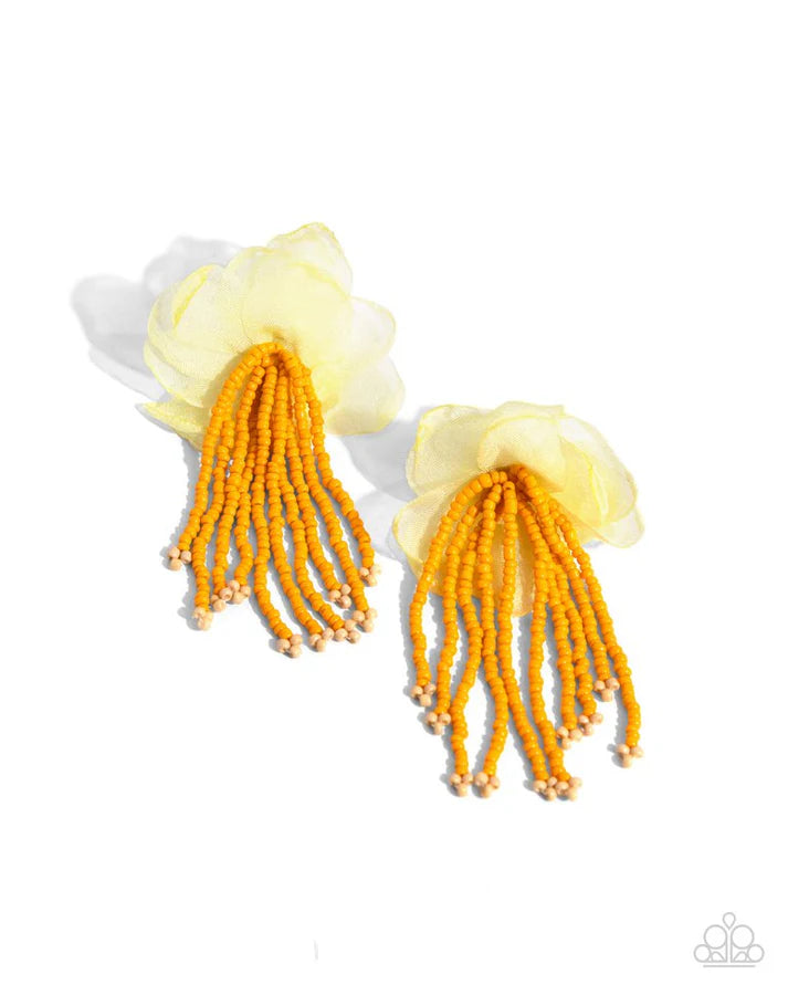 Paparazzi Earring ~ Cinderella Charisma - Orange