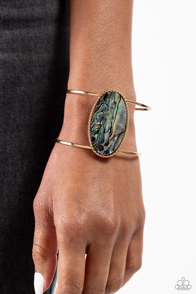 Paparazzi - Enigmatic Energy Gold Cuff Bracelet