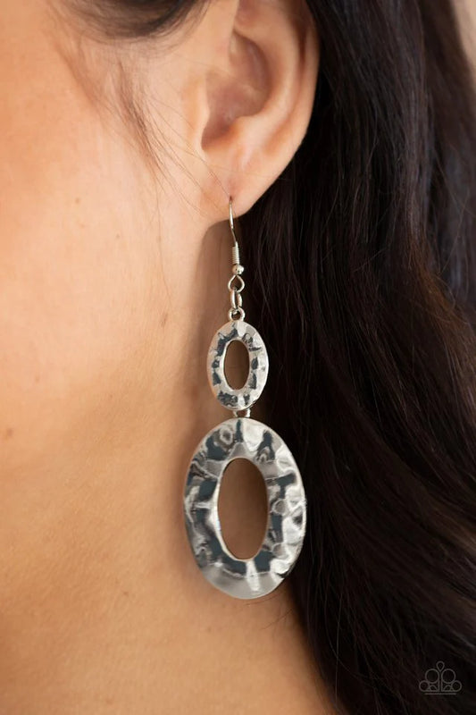 Paparazzi Bring On The Basics Silver Earrings