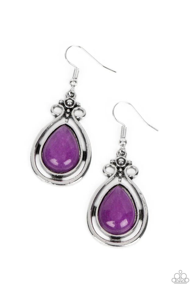 Paparazzi Mountain Mantra Purple Earrings