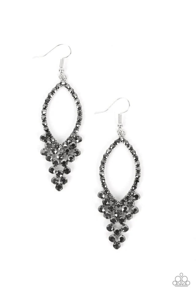 Paparazzi GLOWING off the Deep End Silver Earrings