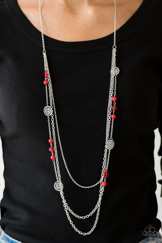 Paparazzi Pretty Pop-tastic- Red Necklace
