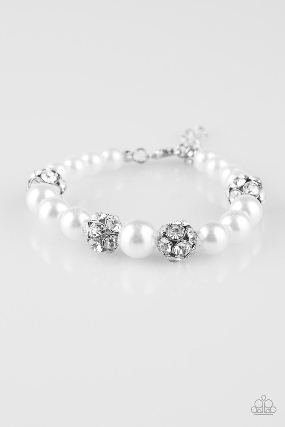 Pearls and Parlors - White Bracelet - Paparazzi