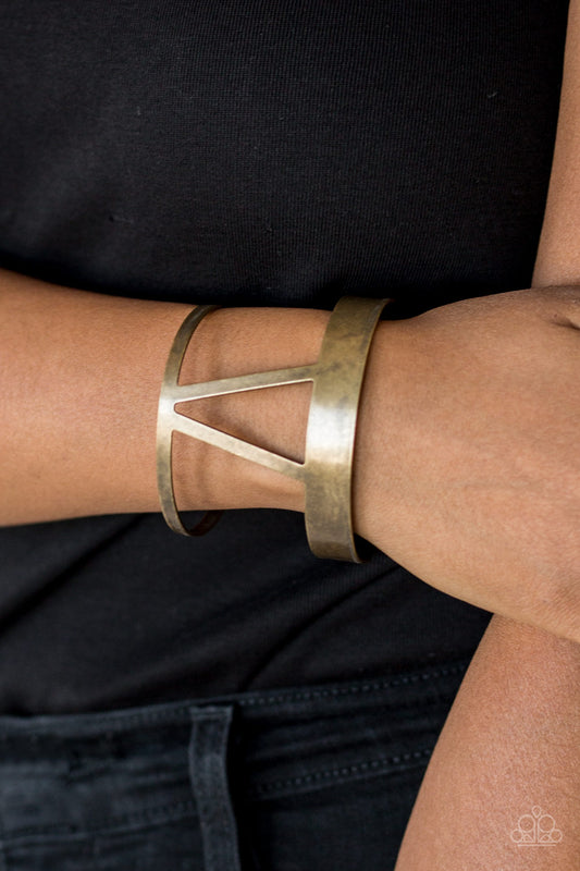 Rural Ruler - Brass Cuff Bracelet - Papparazzi