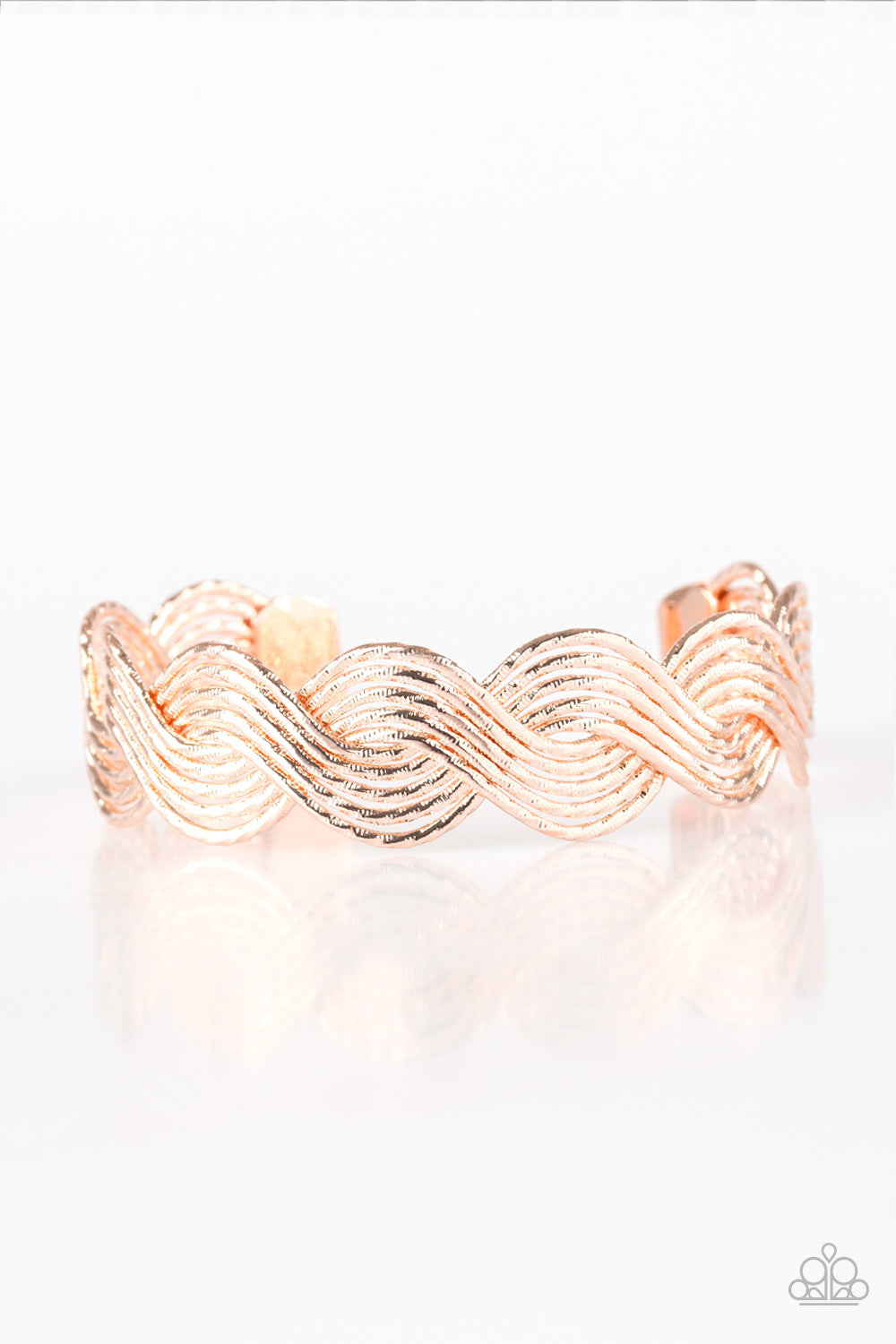 Paparazzi Bracelet Braided Brilliance - Rose Gold