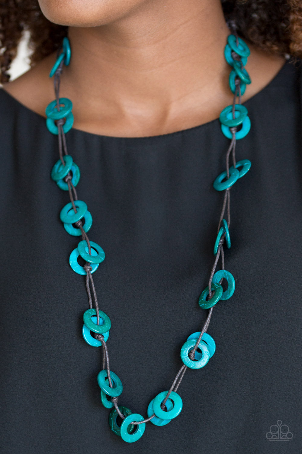 Waikiki Winds Teal - Paparazzi Necklace