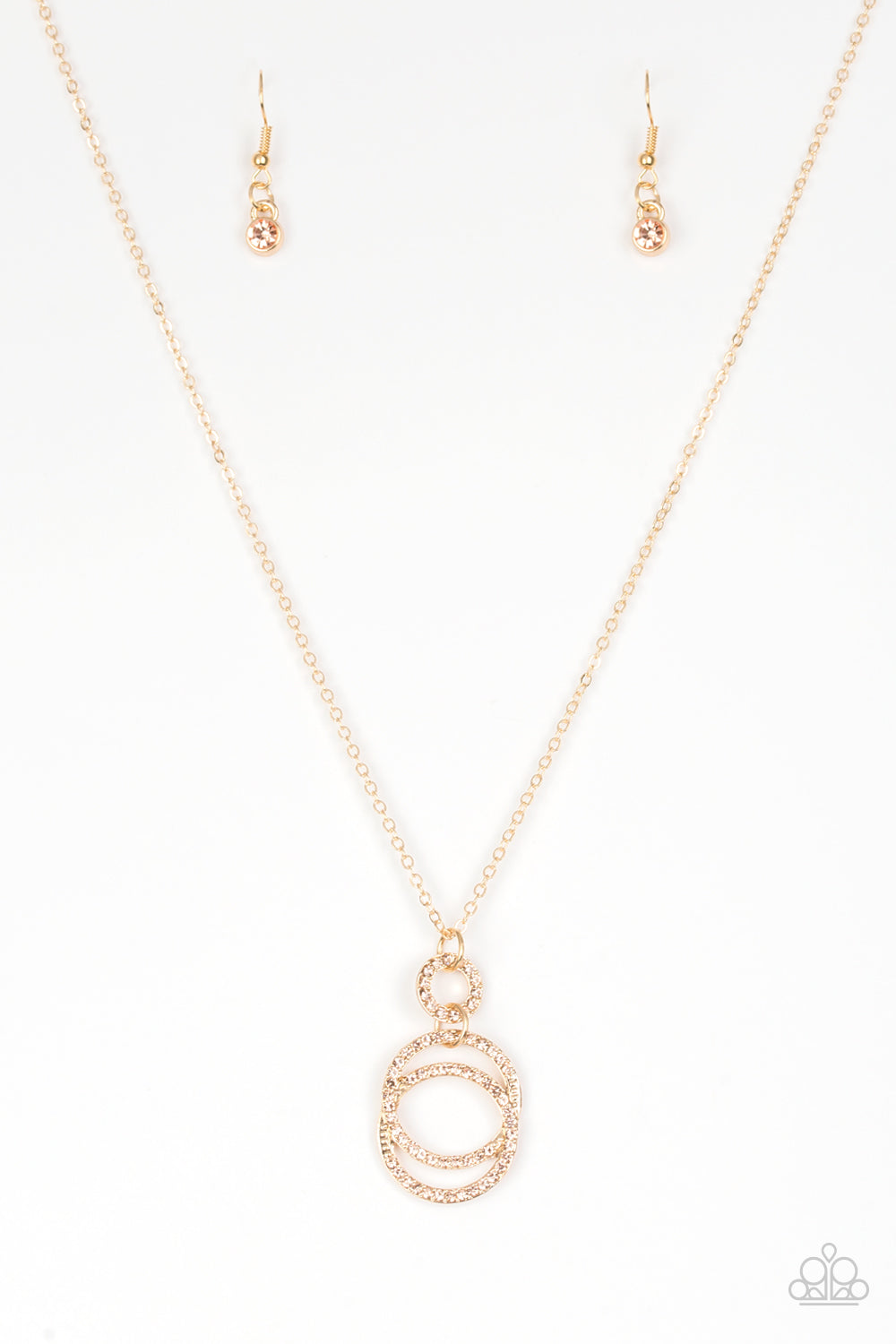 Timeless Trio - Gold Paparazzi Necklace