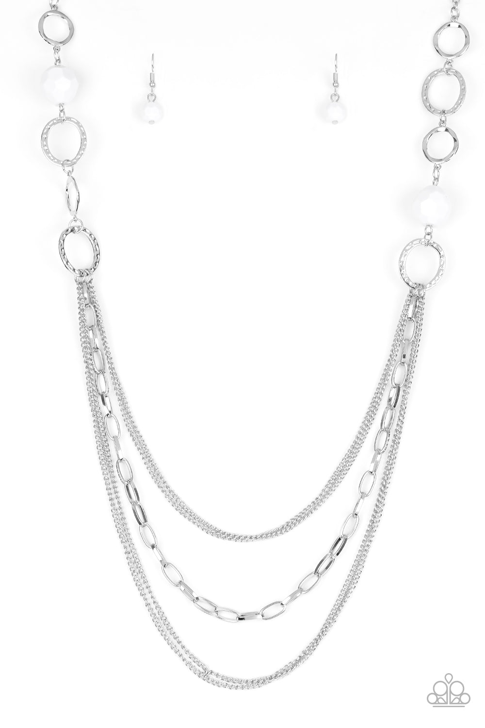 Margarita Masquerades - White Necklace - Paparazzi