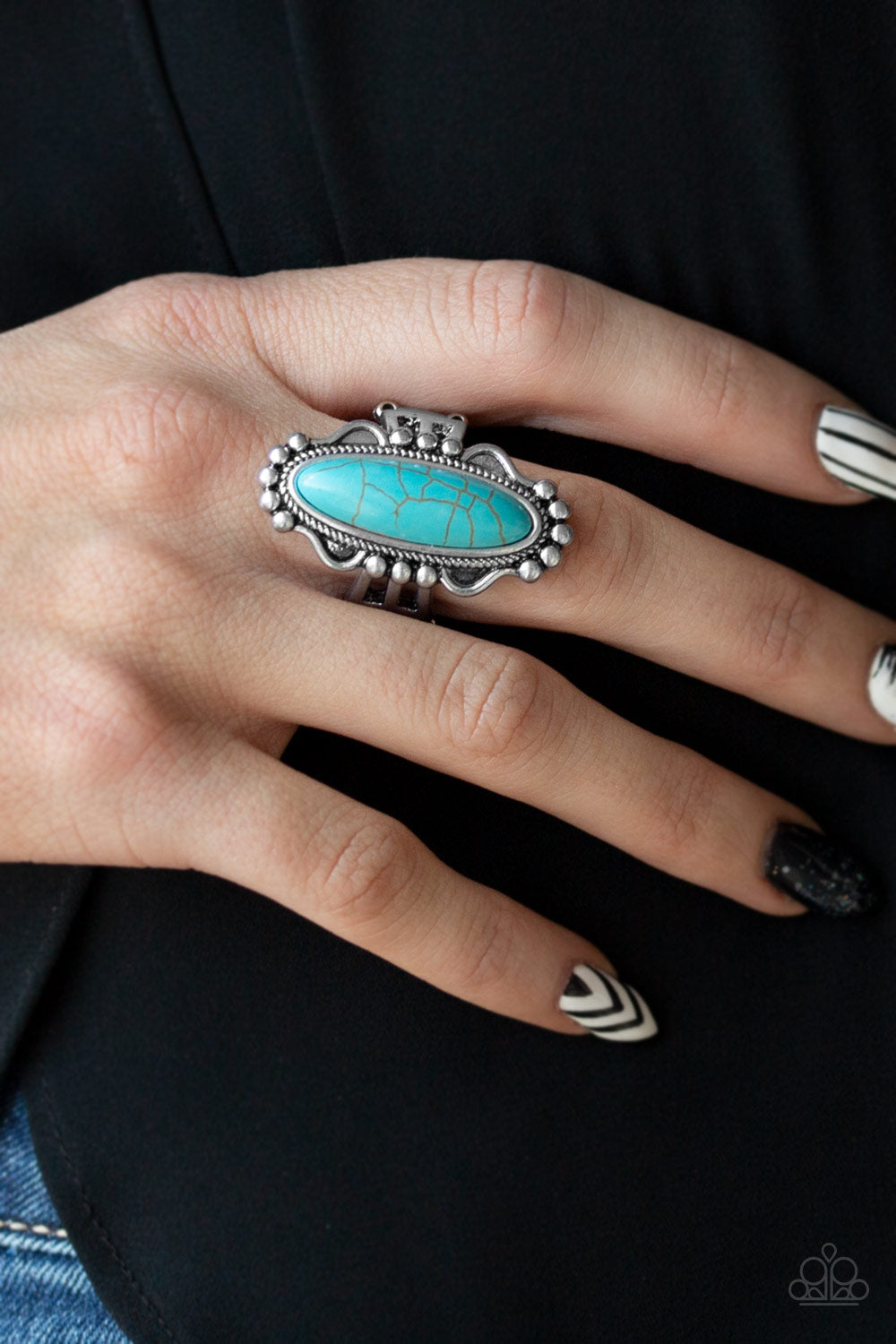 Paparazzi Ring - Leave No Trace - Turquoise