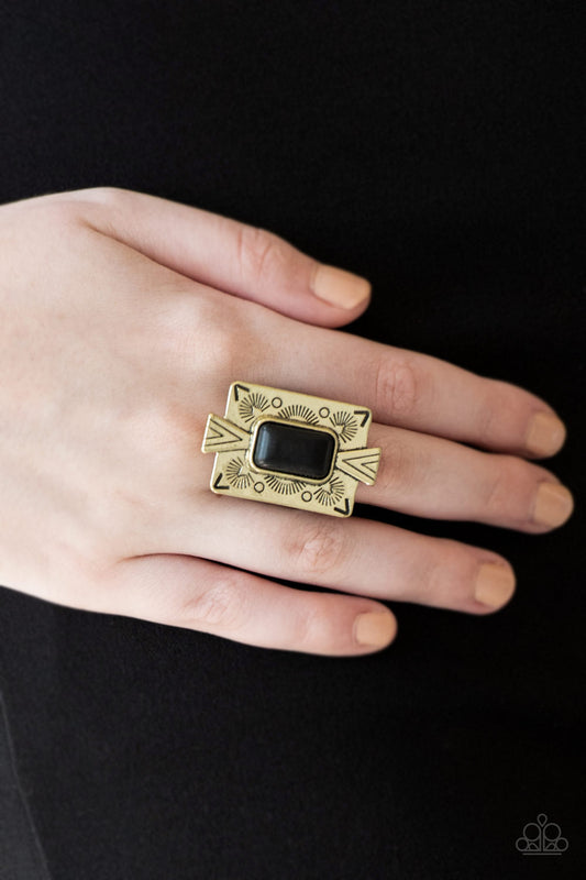 Paparazzi Ring - Stone Cold Couture  - Brass