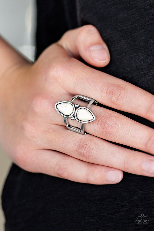 Paparazzi Ring- Simply Saharan - White