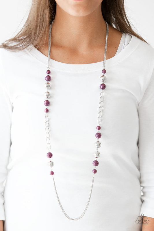 Uptown Talker - Purple Paparazzi Necklace