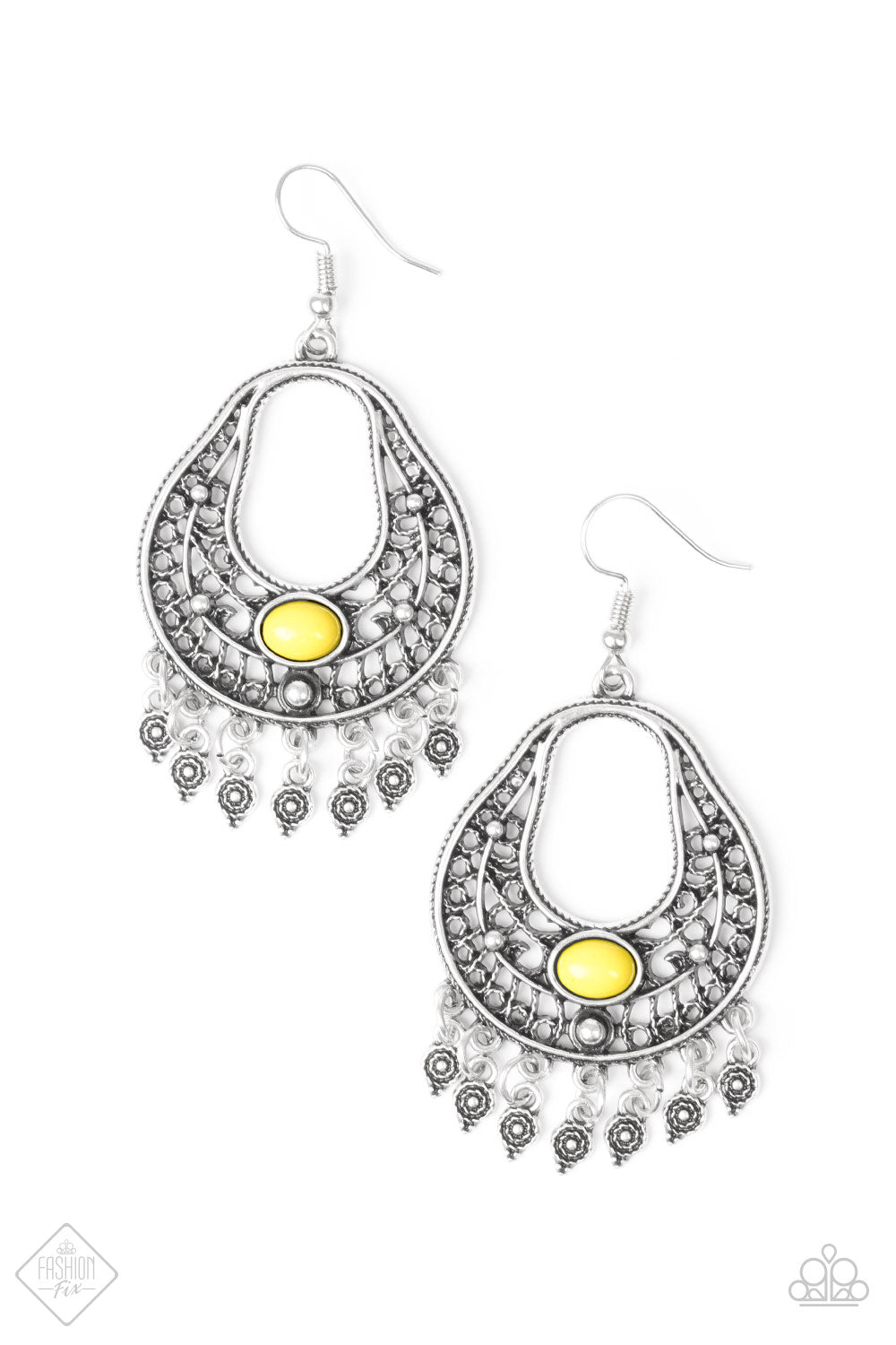 Shoreside Social Earrings Yellow - Paparazzi