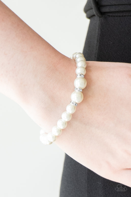 Radiantly Royal - White Bracelet - Paparazzi