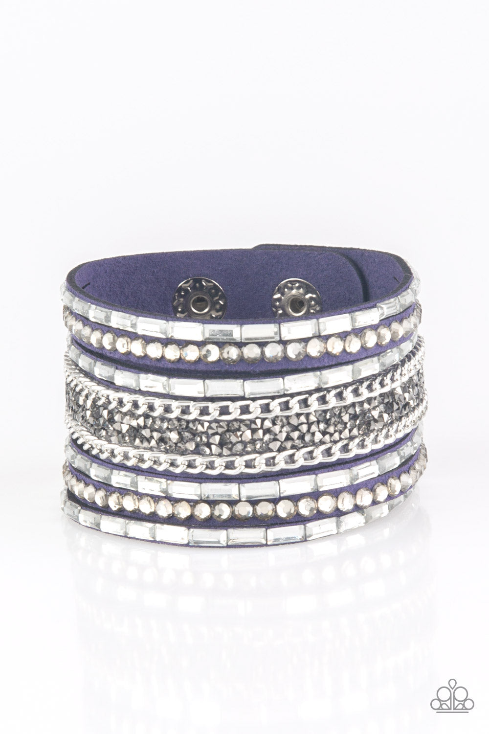 Paparazzi Rhinestone Rumble - Blue Bracelet