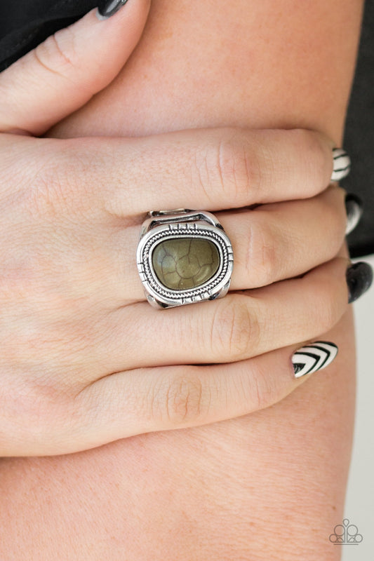Out On The Range - Green Paparazzi Ring
