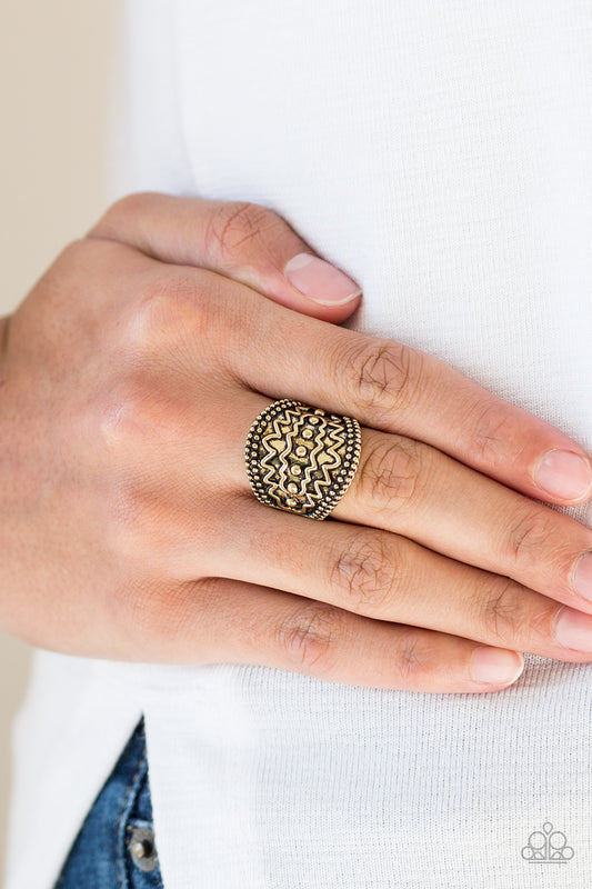 Paparazzi Ring- Island Rover - Brass