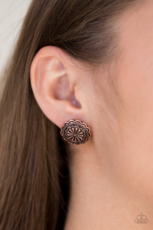 Paparazzi Earrings Durango Desert - Copper