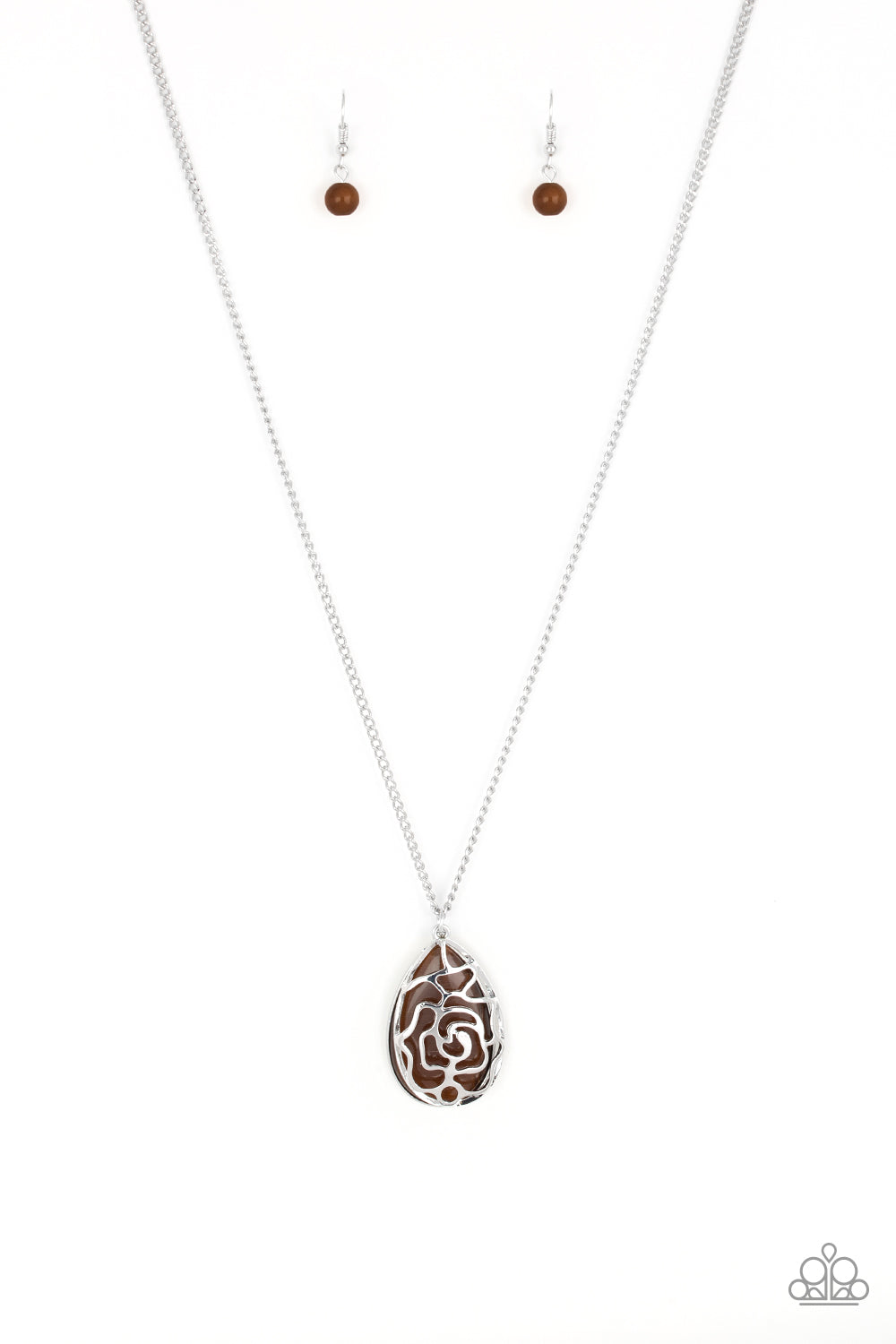 Paparazzi Gleaming Gardens - Brown Necklace