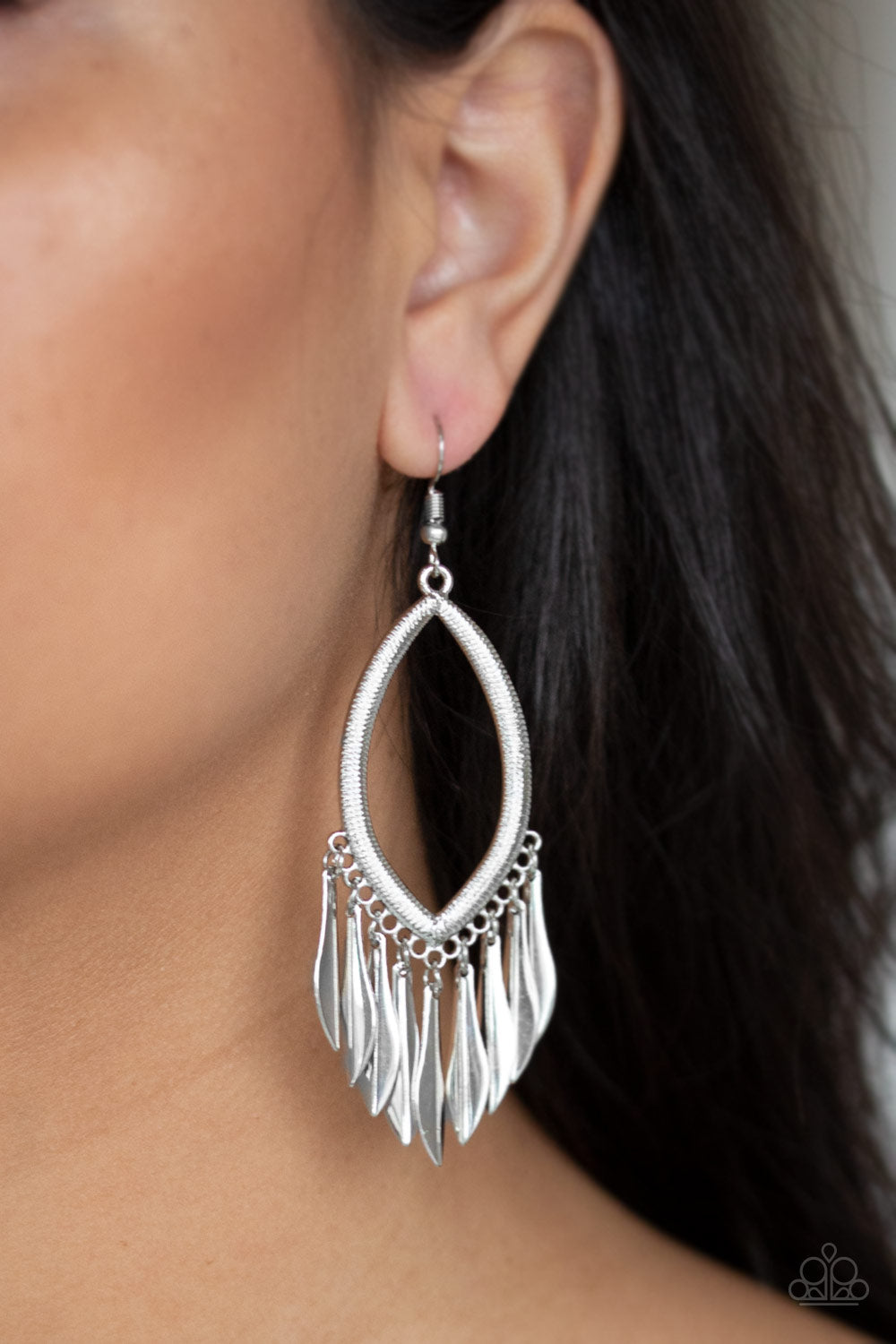 My FLAIR Lady - Silver Earrings - Paparazzi