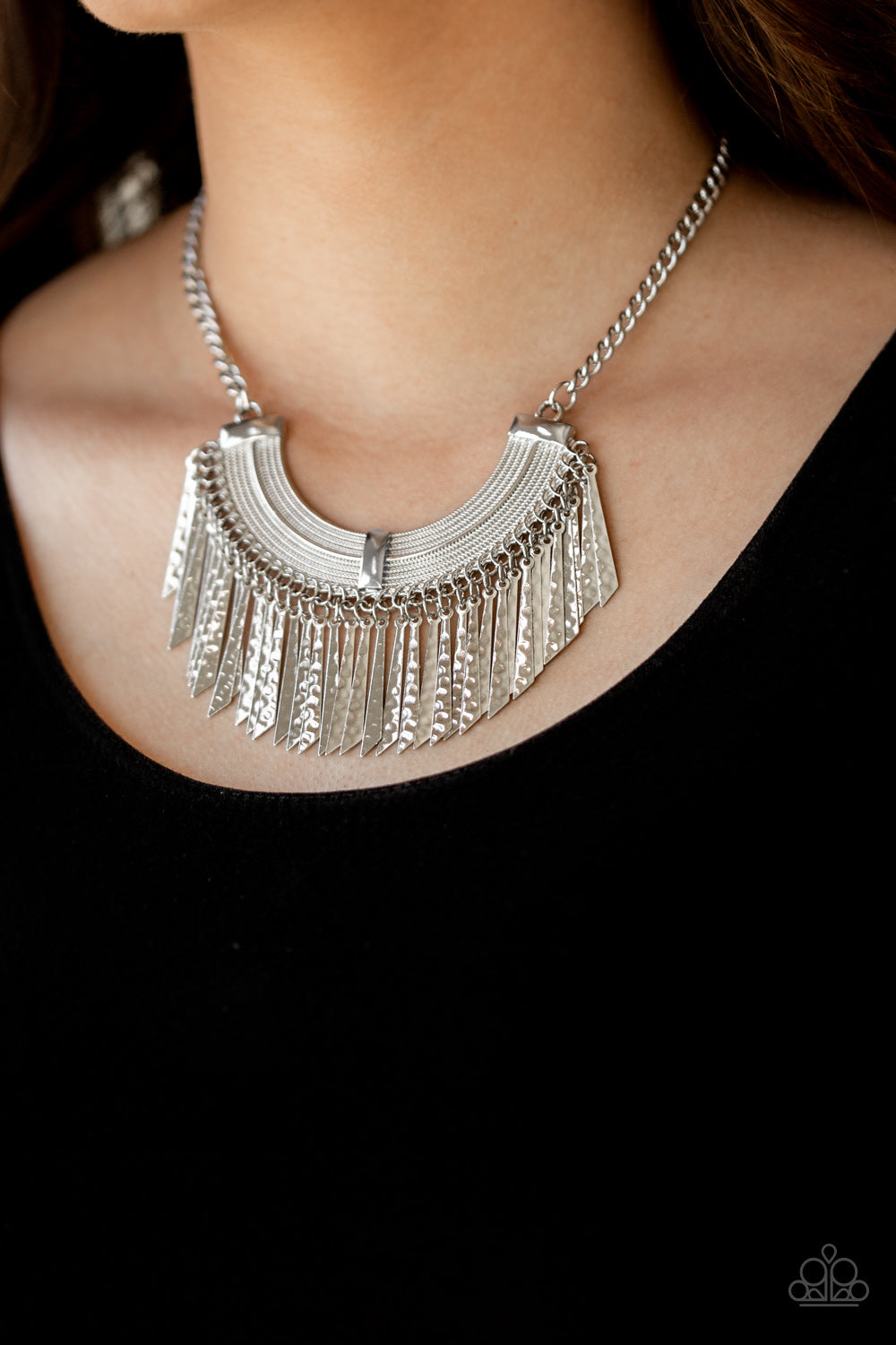 Impressively Incan - Silver Paparazzi Necklace