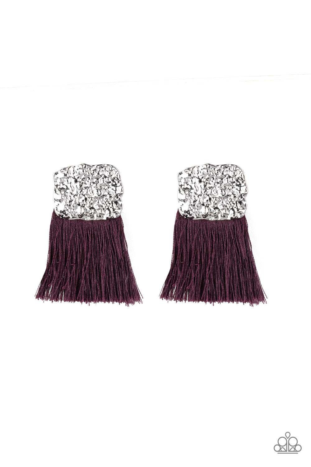 Paparazzi Plume Bloom Purple Earrings