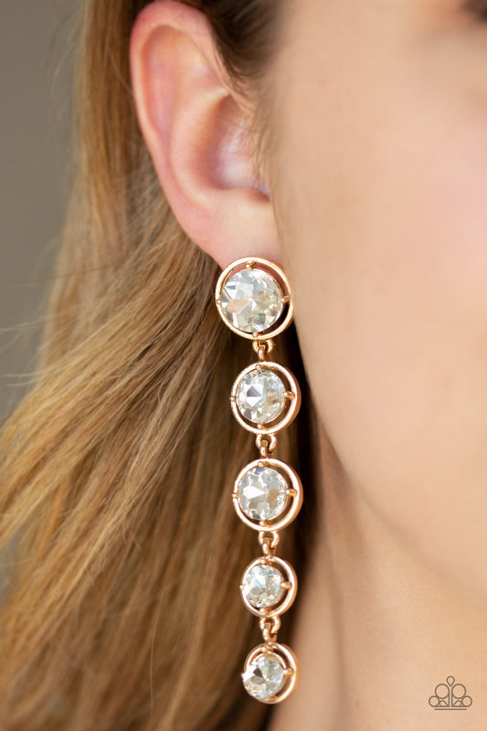 Paparazzi Earrings - Drippin In Starlight - Gold