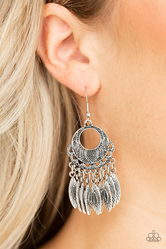 Country Chimes - Silver Earrings - Paparazzi