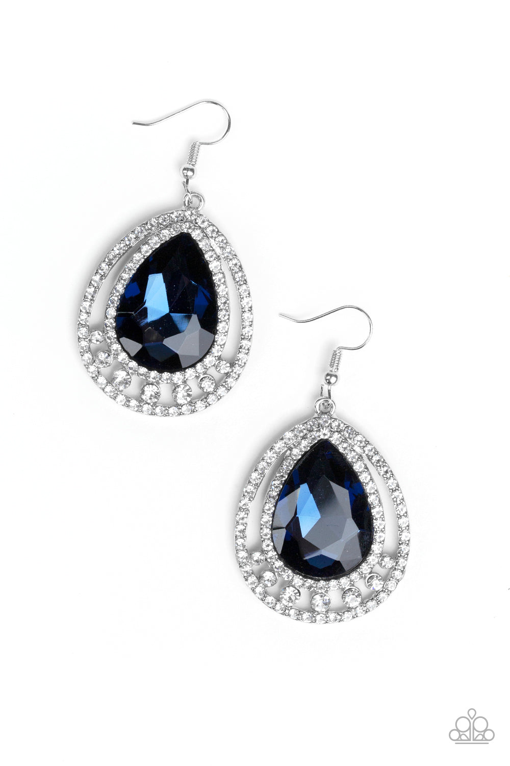 Paparazzi Earrings - All Rise For Her Majesty - Blue