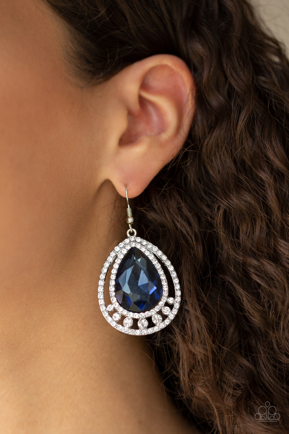 Paparazzi Earrings - All Rise For Her Majesty - Blue