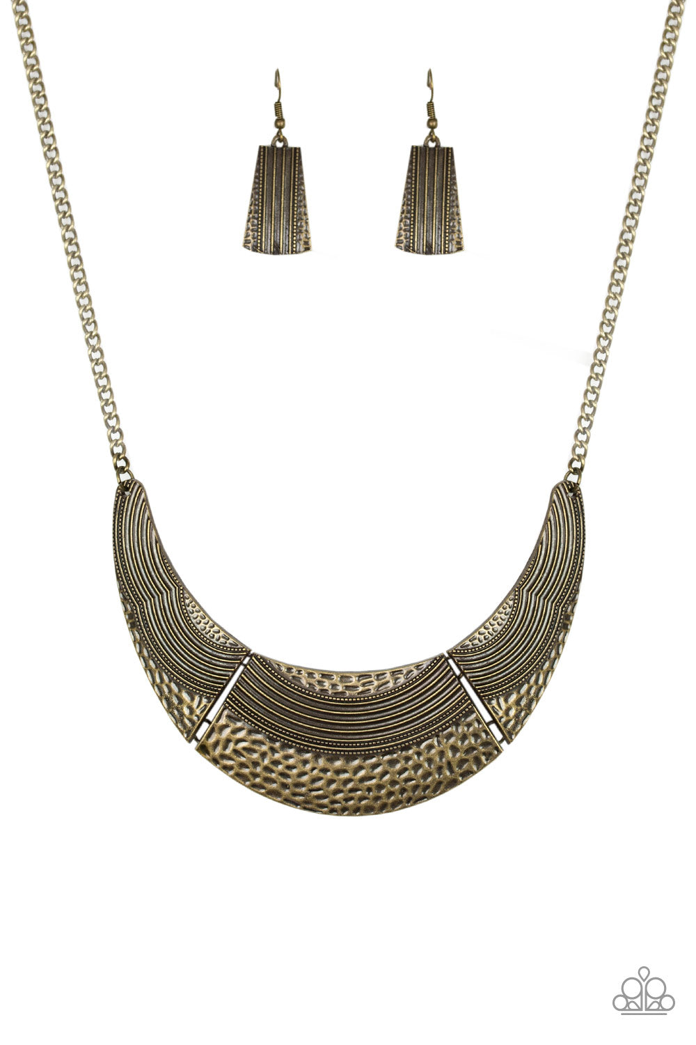 Utterly Untamable - Brass Paparazzi Necklace