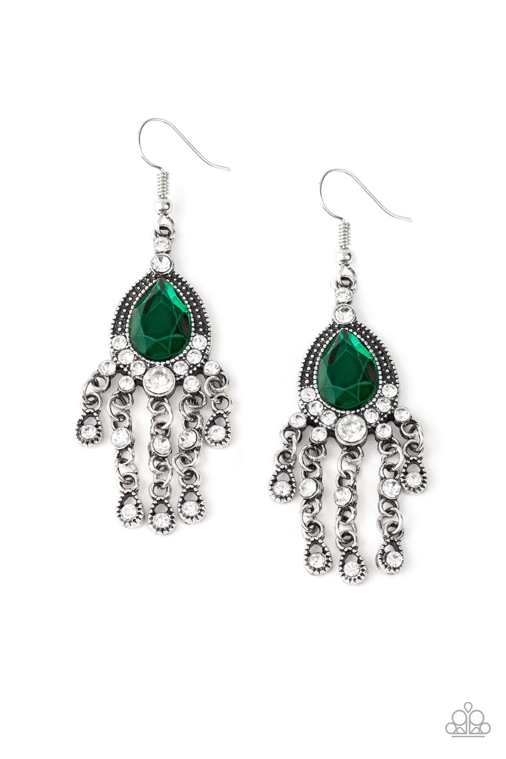 Paparazzi Bling Bliss - Green Earrings