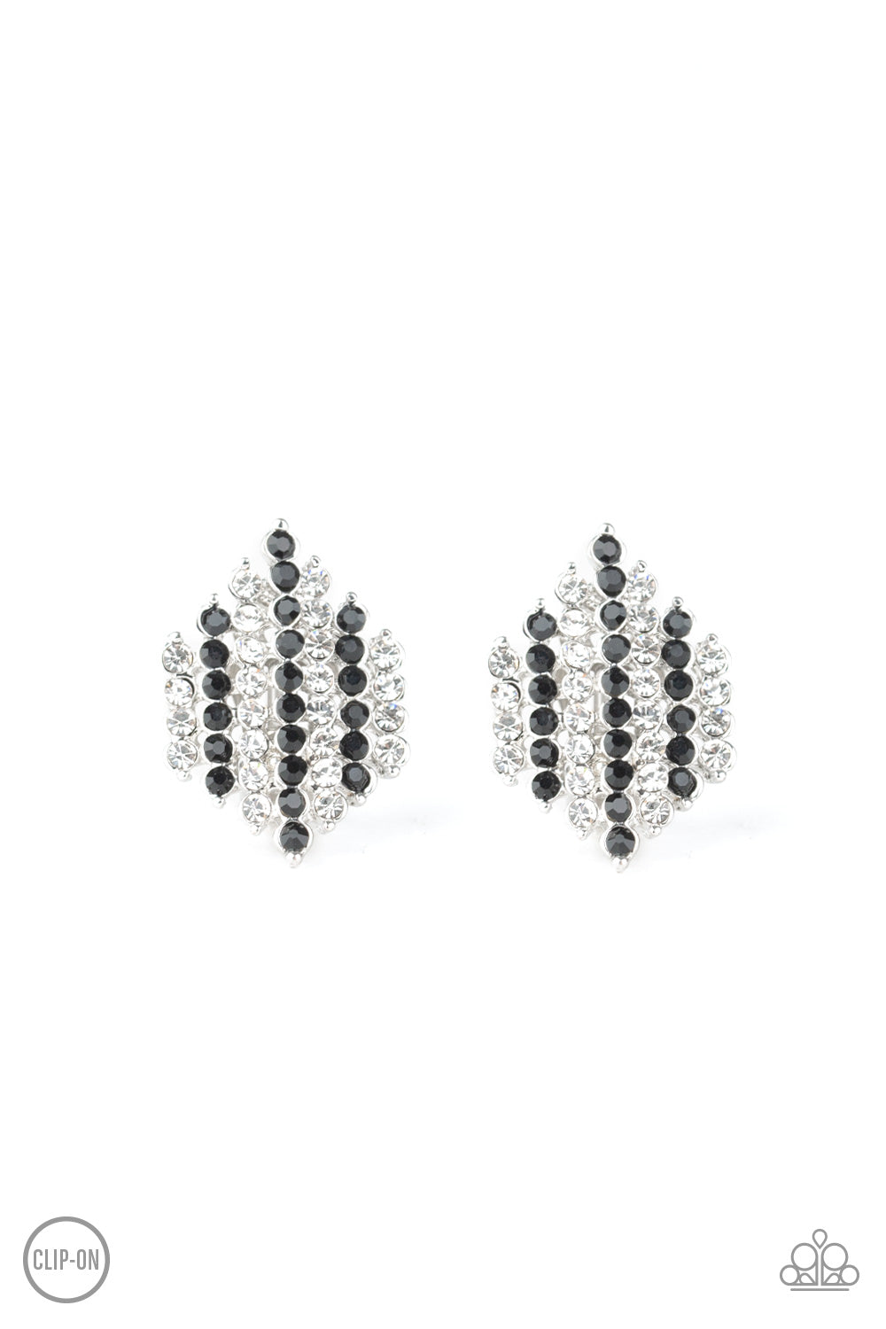 Paparazzi Clip-on Earrings-Vegas Vega - Black