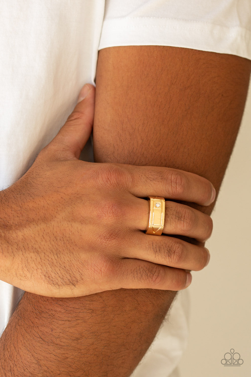 Paparazzi Atlas - Gold Men's Ring