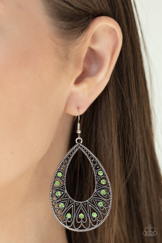 Love To Be Loved - Green - Paparazzi Earrings