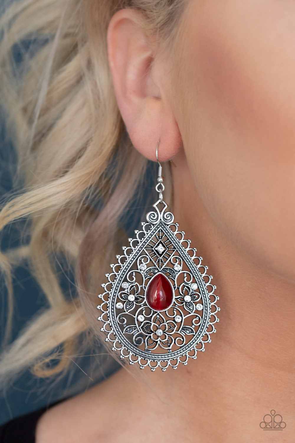 Eden Glow - Red - Paparazzi Earrings