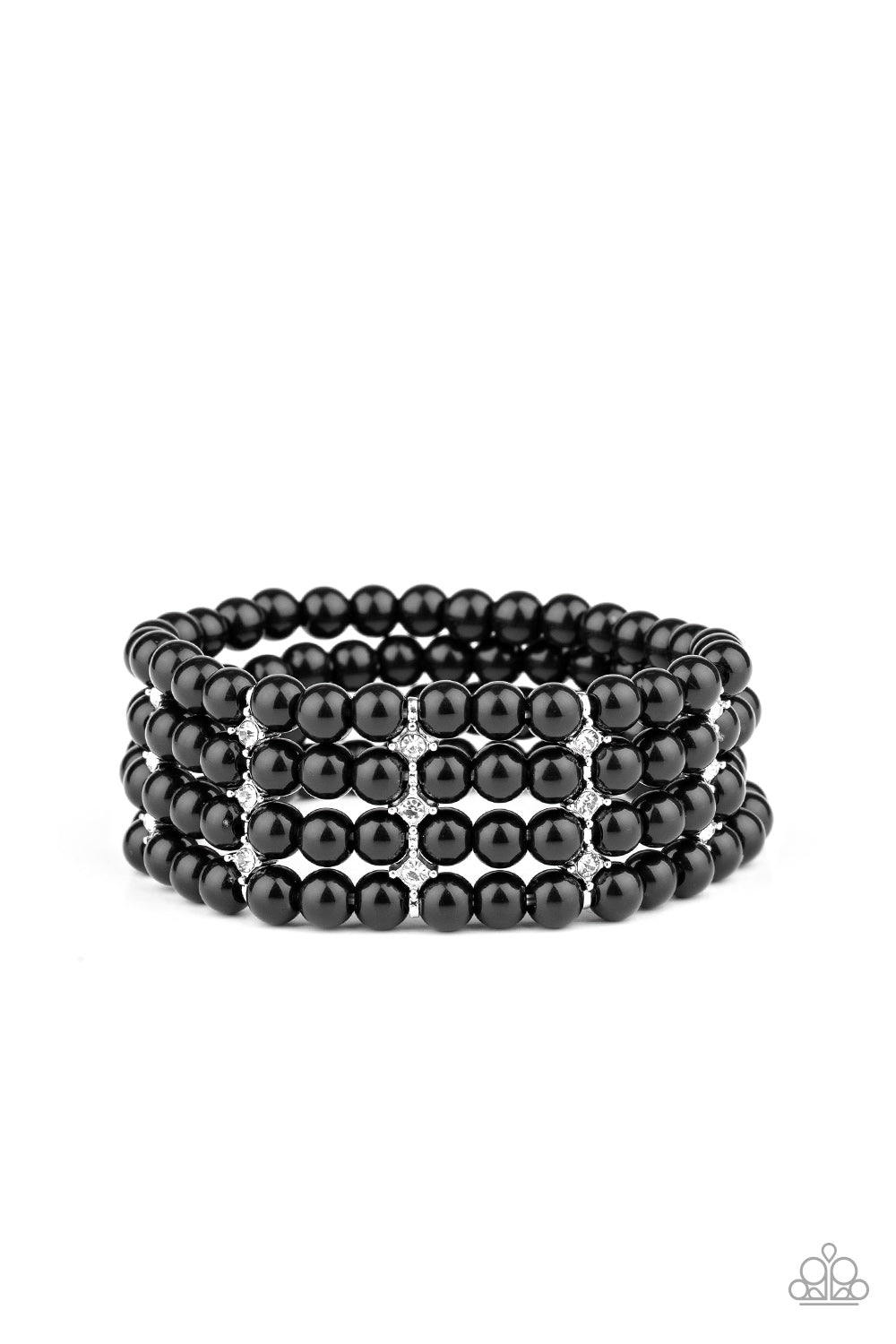 Paparazzi Stacked To The Top Black Bracelet