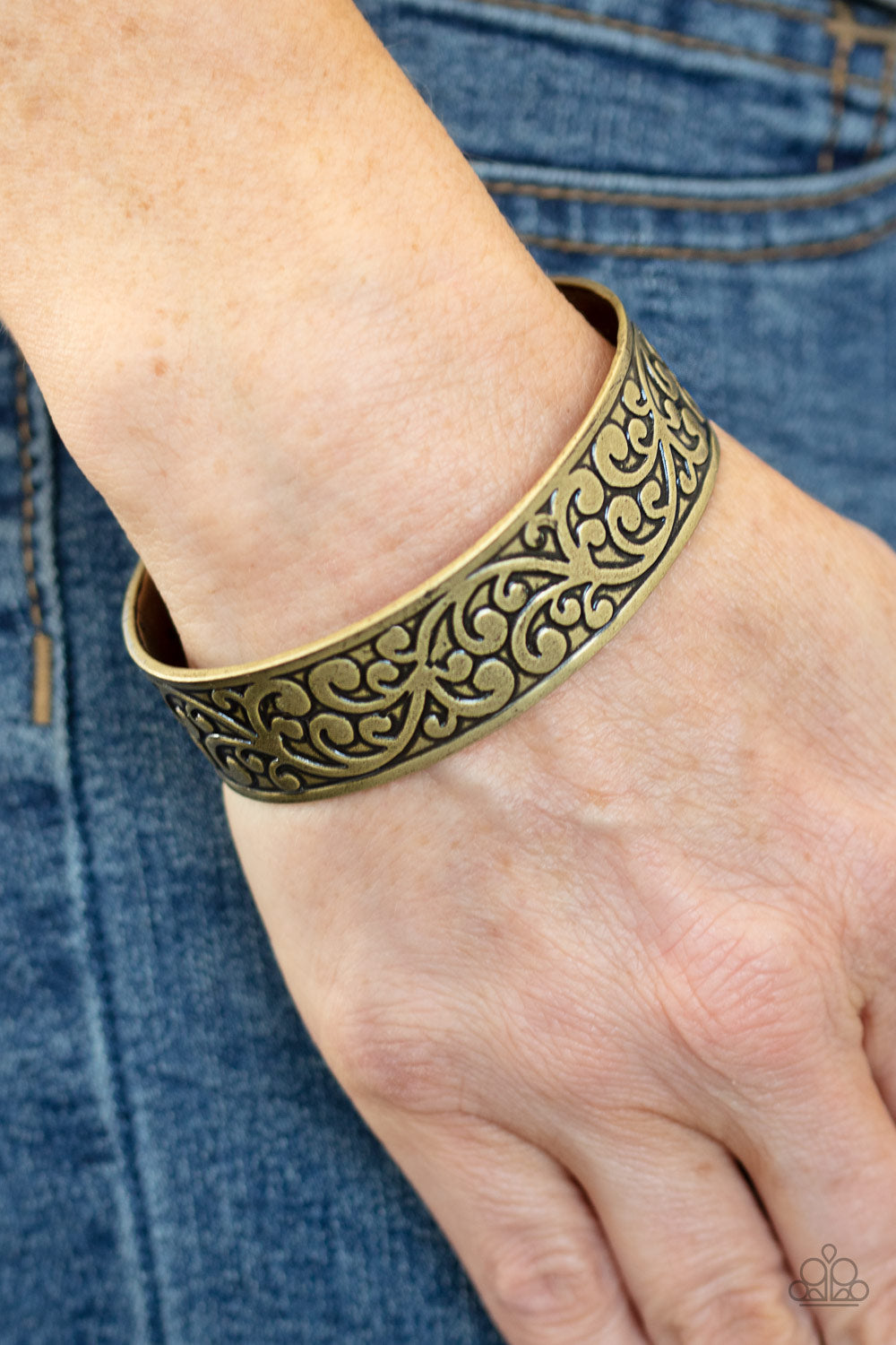 Read The VINE Print - Brass Cuff Bracelet - Paparazzi