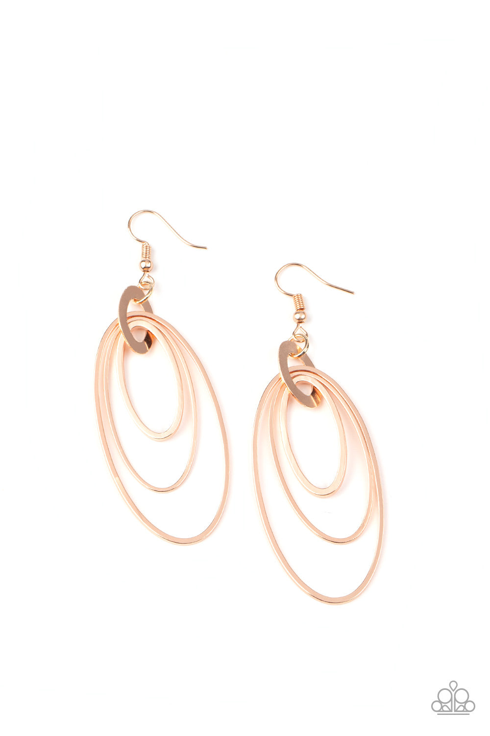 Paparazzi Shimmer Surge Rose Gold Earrings