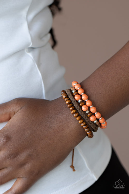 Renewable Energy - Orange Urban Bracelet-Paparazzi